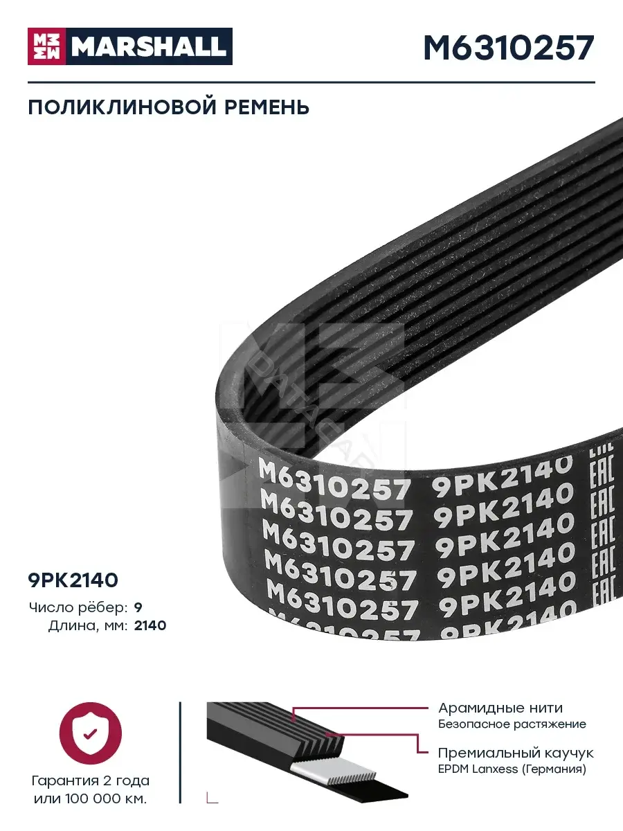 Ремень ручейковый MARSHALL M6310257