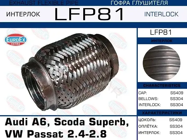 Гофра глушителя EUROEX LFP81