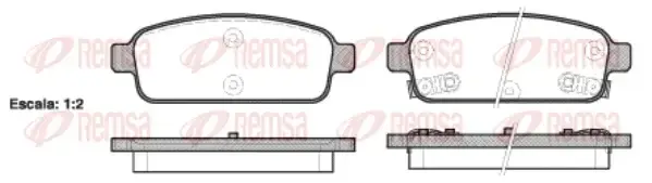 Тормозные колодки REMSA 1432.02