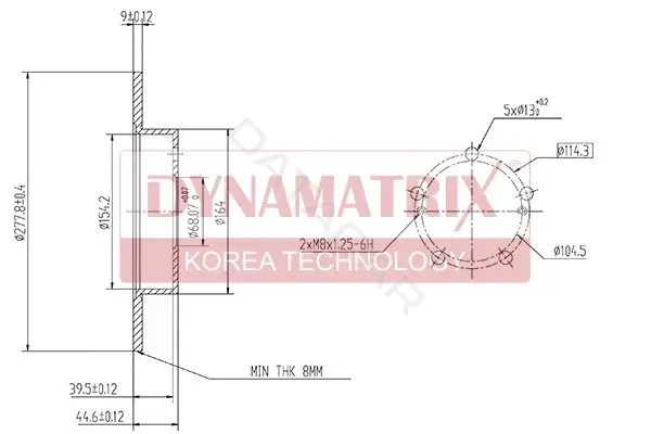 Тормозные диски DYNAMATRIX DBD1110