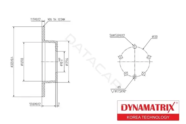 Тормозные диски DYNAMATRIX DBD1272