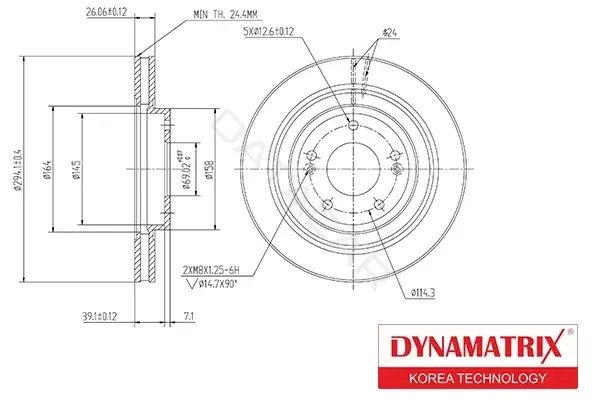 Тормозные диски DYNAMATRIX DBD1292