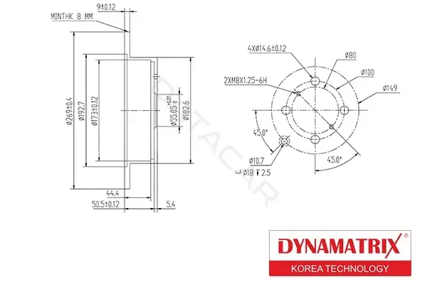 Тормозные диски DYNAMATRIX DBD1417