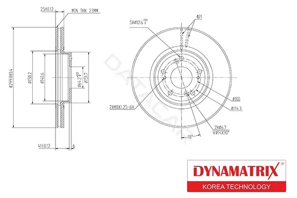 Тормозные диски DYNAMATRIX DBD1424