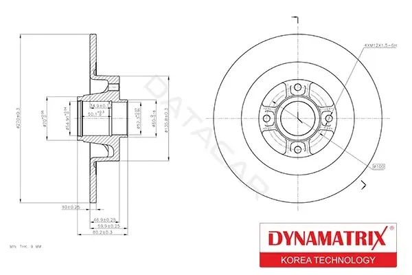 Тормозные диски DYNAMATRIX DBD1443