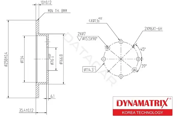 Тормозные диски DYNAMATRIX DBD1541