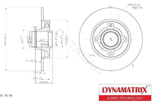 Тормозные диски DYNAMATRIX DBD1564