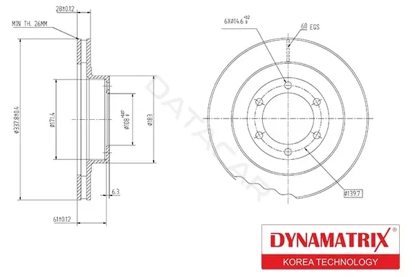 Тормозные диски DYNAMATRIX DBD1594