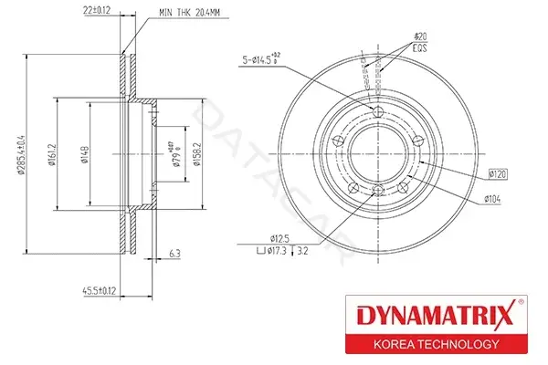 Тормозные диски DYNAMATRIX DBD258
