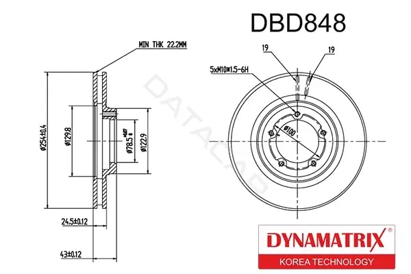 Тормозные диски DYNAMATRIX DBD848