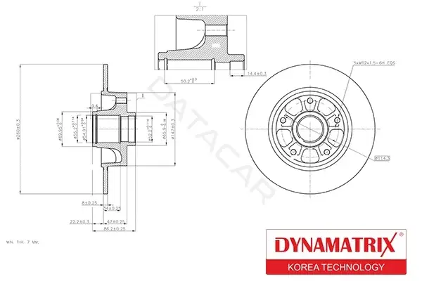 Тормозные диски DYNAMATRIX DBDR1040