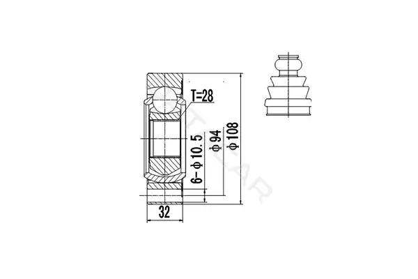 Шрус DYNAMATRIX DCV603001