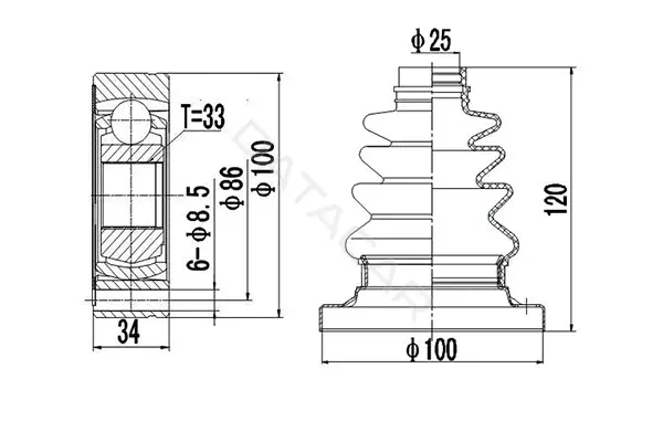 Шрус DYNAMATRIX DCV603006