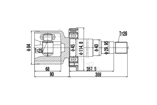 Шрус DYNAMATRIX DCV618041