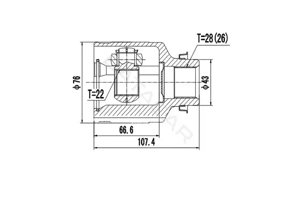 Шрус DYNAMATRIX DCV627004