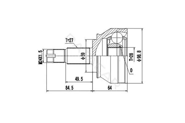 Шрус DYNAMATRIX DCV802013