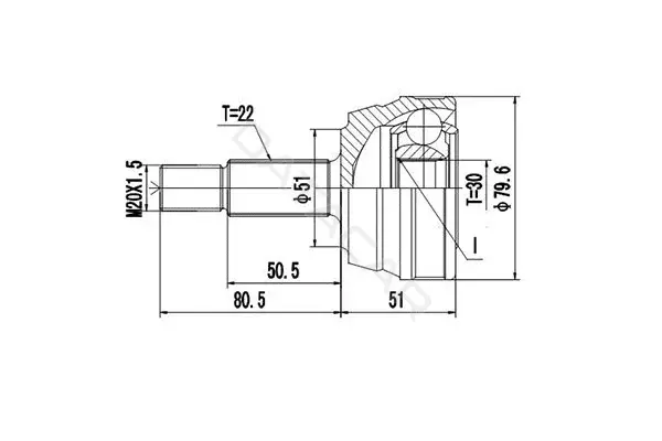 Шрус DYNAMATRIX DCV803007