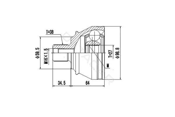 Шрус DYNAMATRIX DCV803077