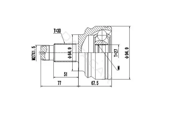Шрус DYNAMATRIX DCV805001
