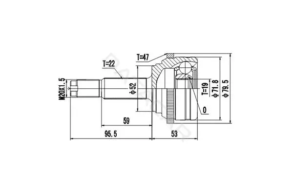 Шрус DYNAMATRIX DCV808034
