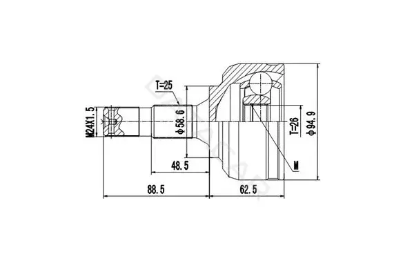 Шрус DYNAMATRIX DCV810075