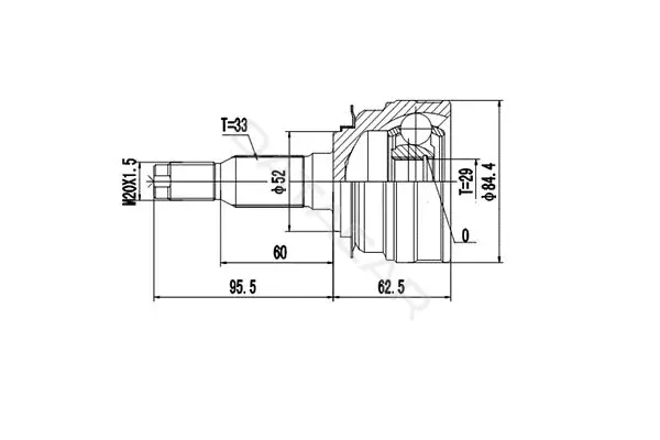 Шрус DYNAMATRIX DCV812001