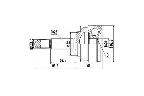 Шрус DYNAMATRIX DCV812020