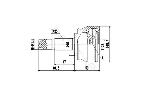 Шрус DYNAMATRIX DCV817026