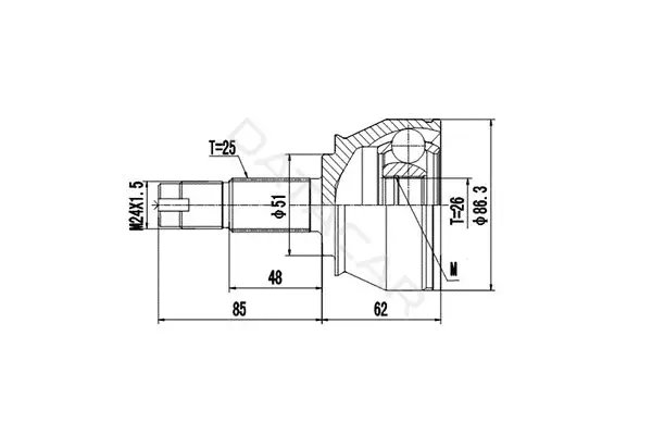 Шрус DYNAMATRIX DCV817030