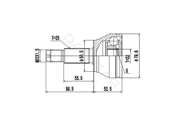 Шрус DYNAMATRIX DCV818004