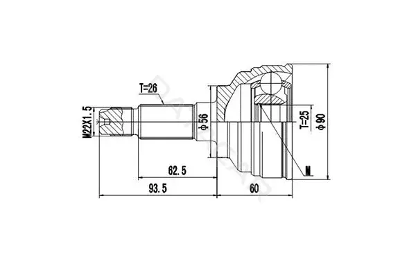 Шрус DYNAMATRIX DCV818031