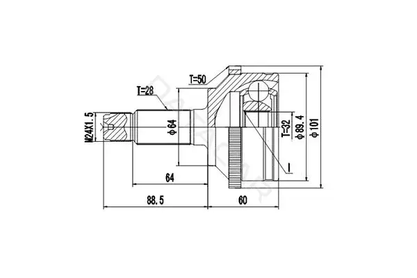 Шрус DYNAMATRIX DCV823036