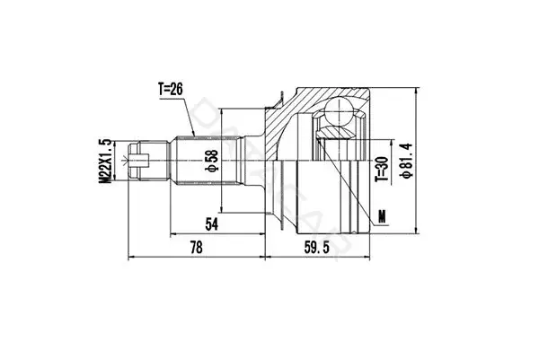 Шрус DYNAMATRIX DCV823125