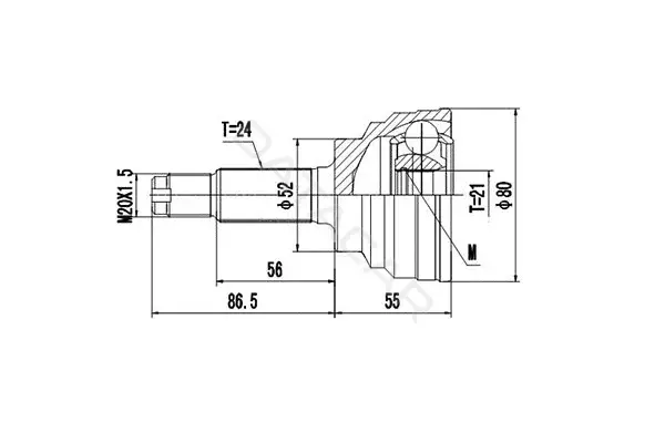 Шрус DYNAMATRIX DCV827070