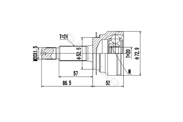 Шрус DYNAMATRIX DCV827077