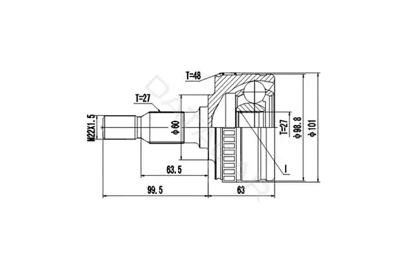 Шрус DYNAMATRIX DCV835001