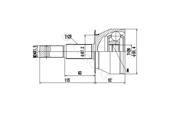 Шрус DYNAMATRIX DCV841257