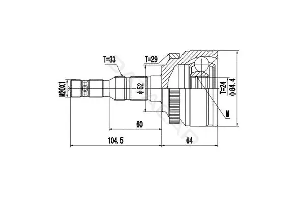 Шрус DYNAMATRIX DCV844004