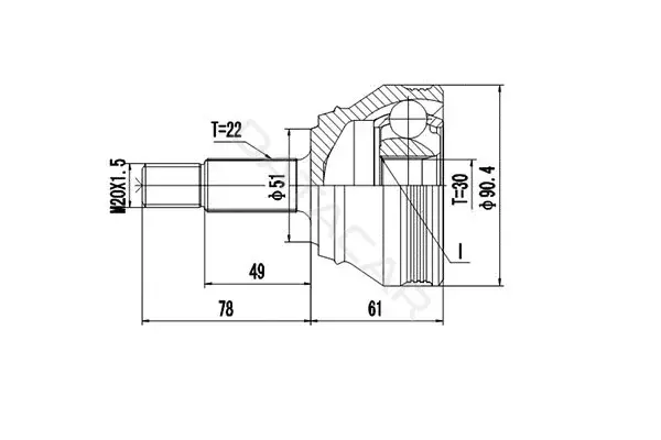 Шрус DYNAMATRIX DCV853007