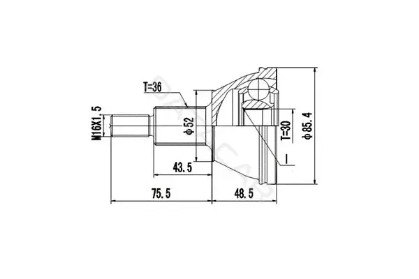 Шрус DYNAMATRIX DCV854004