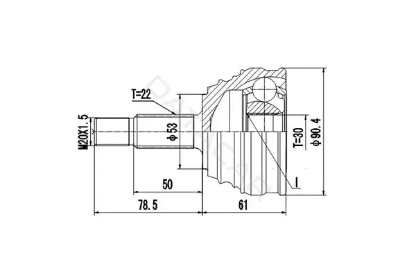 Шрус DYNAMATRIX DCV861018