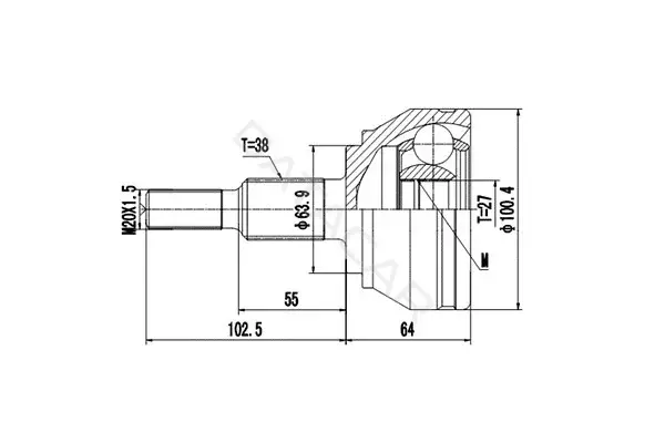 Шрус DYNAMATRIX DCV861042