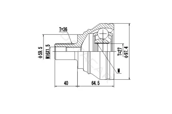 Шрус DYNAMATRIX DCV861045