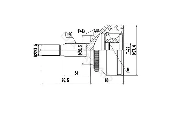Шрус DYNAMATRIX DCV862012
