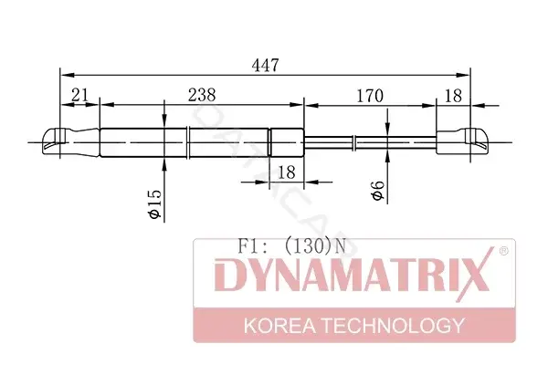 Амортизатор крышки багажника, капота, заднего стекла DYNAMATRIX DGS084381
