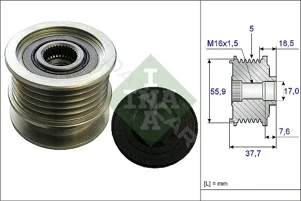 Шкив генератора INA 535016910