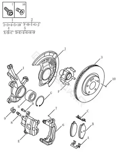 Скоба суппорта GEELY 4048045500698