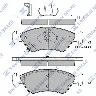 Тормозные колодки Hi-Q SP1079-F