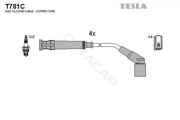 Высоковольтные провода TESLA T781C