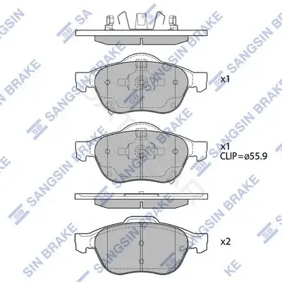 Тормозные колодки Hi-Q SP1574